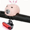 Kids Bike Lights for Night Riding, Rechargeable Headlight and Tail Light Set with 120dB Speaker