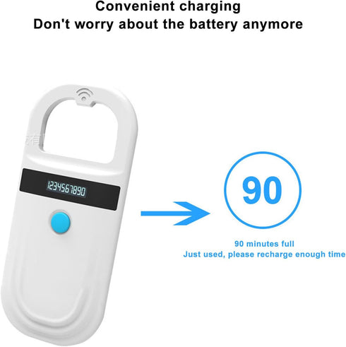 CYSFETENA 134.2kHz 128 Scanner,5V USB2.0 Dog Cat Microchip Reader, Groups of Data Storage Animal Chip Registration RFID
