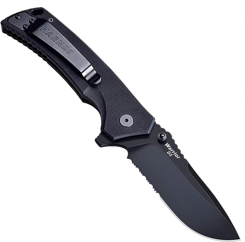 Warrior/General Tactical Folding Knife - D2 Steel Blade G10 Handle Fipper Opening (drop point)