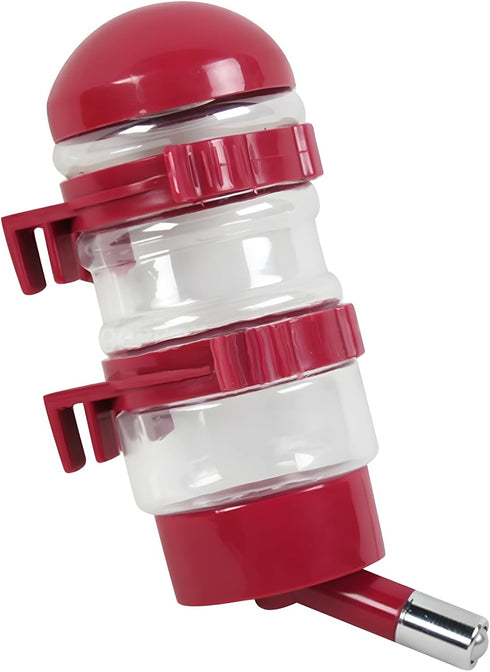 NACOCO Pet Drinking Fountains Dog Water Dispenser with Automatically Feeding Water (Red).