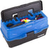 Flambeau Outdoors 6383FB Classic Tray Tackle Box, 3-Tray Portable Tackle Organizer, Frost Blue/Black