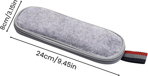 GIFZES Cutlery Storage Box, Travel Cutlery Pouch Felt Utensil Organizer Bag with Zipper for Fork Spoon Knife