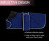 Geyecete Warm Thermal Quilted Dachshund Coat, Blue, with Fleece Lining for Medium & Large Dogs
