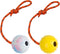 2 Pack Dog Ball, K9 Ball, Solid Rubber Ball on Rope for Reward, Fetch, Play (7cm)