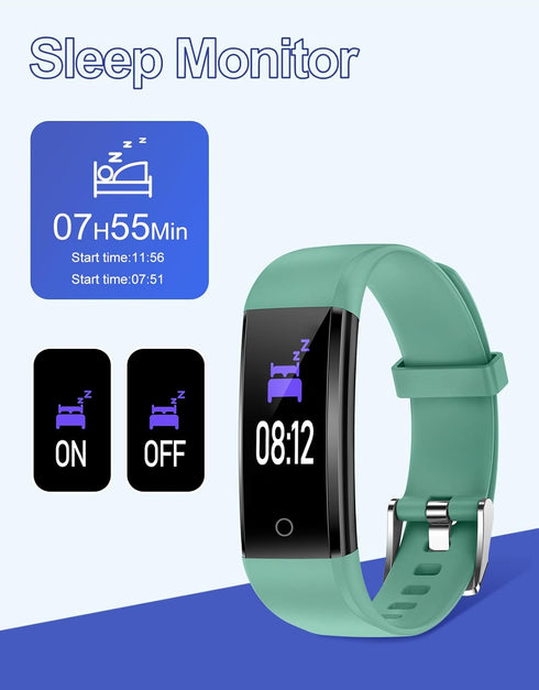 GRV Fitness Tracker Non-Bluetooth Watch, Waterproof Pedometer with Steps, Calories Counter, Sleep Tracker for Men Women