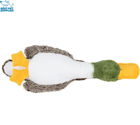 Best Pet Supplies Interactive Mallard Mates Dog Toy with Crinkle and Squeaky Enrichment for Small and Medium Breed Puppies or Dogs, Cute and Plush - Mallard Duck (Brown), Medium