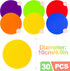 ZukoCert 30-Pack Poly Spots & Non-Floor Markers Flat Sit Spots for Gym Class, Classroom Rugs & Kids Agility Training