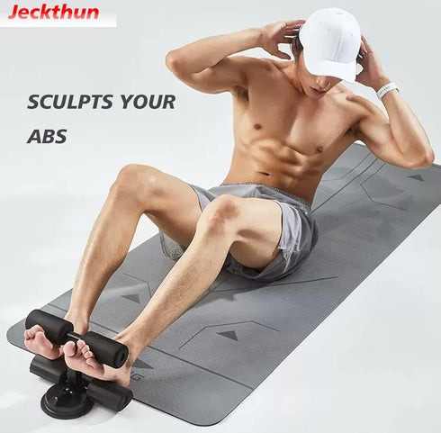 Sit Up Exercise Equipment for Home Workouts, Sit Up Bar with Foot Holder, Ab Crunch Machine, Black
