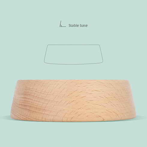 Niteangel Wooden Hamster Feeding Bowl - Small Animal Food Dish for Dwarf Syrian Hamsters (Hammy Pattern)