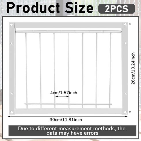 2 Pcs 11.81" x 10.24" Pigeon Cage Door Bird Wire One Way Entrance Door Iron Pigeon Trap Door Bird House Door for Racing Supply Birdcage Breeding, White