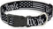 Buckle-Down Americana Flag Dog Collar, Plastic Clip, We The People, Black White, 11 to 17 Inches, 1.0 Inch Wide