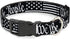 Buckle-Down Americana Flag Dog Collar, Plastic Clip, We The People, Black White, 11 to 17 Inches, 1.0 Inch Wide