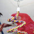 Bird Rope Perch Parakeet Toys, Spiral Bird Toy for Cockatiels, 43" & 13.7" Bird Bungee Rope Perches