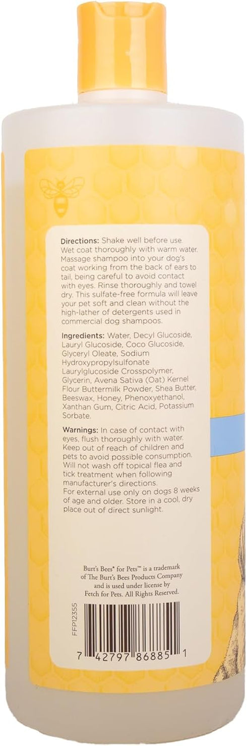 Burt's Bees Tearless Puppy Shampoo with Buttermilk, Cruelty Free, Naturally Derived Shampoo for Dogs, 32 Oz