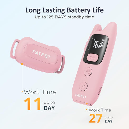 PATPET Dog Shock Collar with Remote - Waterproof Training Collar for Small Medium Large Dogs with Beep, Vibration, 16