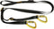 Fusion Climb 6ft Y Legged Lanyard with High Strength Double Locking Carabiner, Adjustable Black