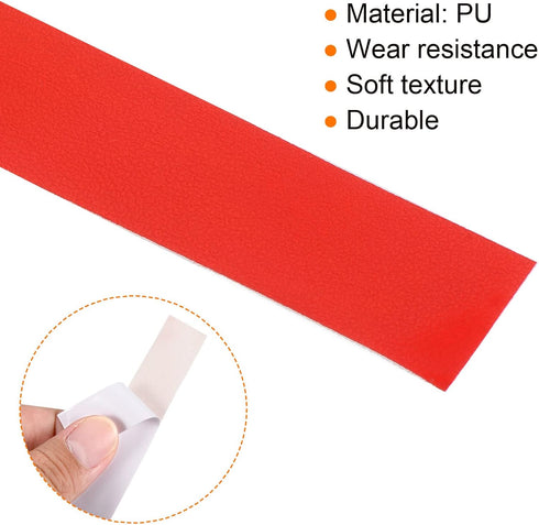 PATIKIL 9.8"x0.7" Badminton Racket Head Protector Sticker 12 Pack PU Tennis Racquet Guard Tape