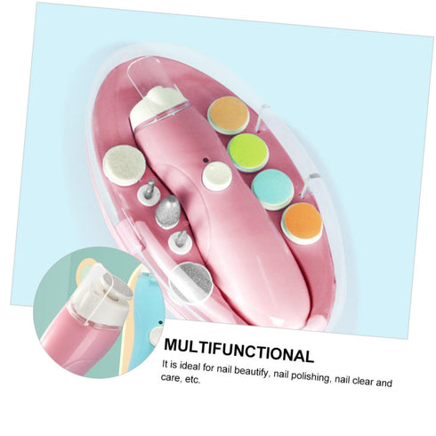 9-in-1 Trimmer Set Electric Nail File Kit Rechargeable Grinding Heads for Babies Adults and Pets Portable Manicure Tool