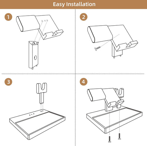 DGWJSU Pistol Rack for Gun Safe, Wood Handgun Rack Holder for Gun, Phone Docking Station as Nightstand Organizer as