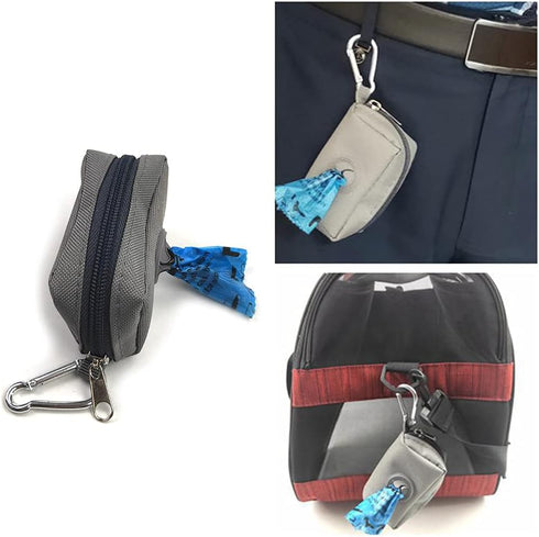 Ankexin Dog Poop Waste Bags Holder with Metal Hook Doggie Poop Bags Dispenser for Pet Leash Trash Waste Bags