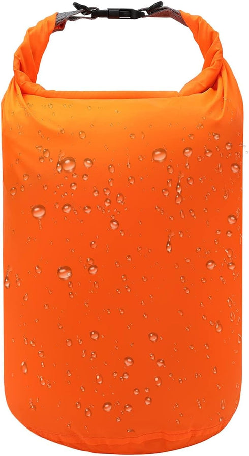 R2Depot Waterproof Dry Bag, 5L/10L/20L/40L Dry Storage Bag for Kayaking, Gym, Hiking, Swimming (Orange, 5L)