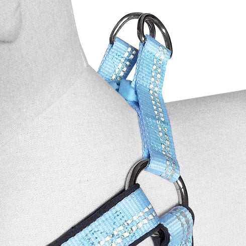Blueberry Pet Soft & Comfy 3M Reflective Step-in Dog Harness, Baby Blue, Small, Chest Girth 15.5" - 19.5"