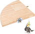 Trinkrittey Bird Perch Platform Stand Wooden Parrot Perch Corner 6.7 Inches Fan Shape
