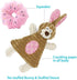 Puppy Toys for Teething Puppies, Plush Squeaky Bunny Dog Toys for Small Dogs, Pink, 4pcs