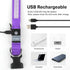 PcEoTllar Light Up Dog Collar for Night Walking - LED Rechargeable Color Changing, Glow in The Dark Waterproof Collars