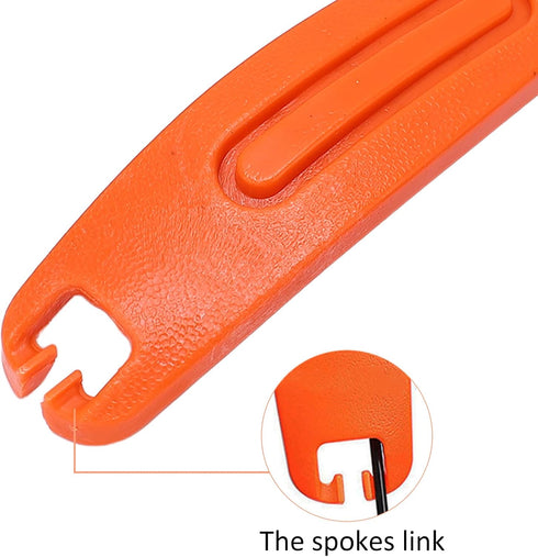VBESTLIFE Bike Tire Levers, 3Pcs High Strength Ergonomic Tools for Road and Mountain Bike Tire Removal in Orange