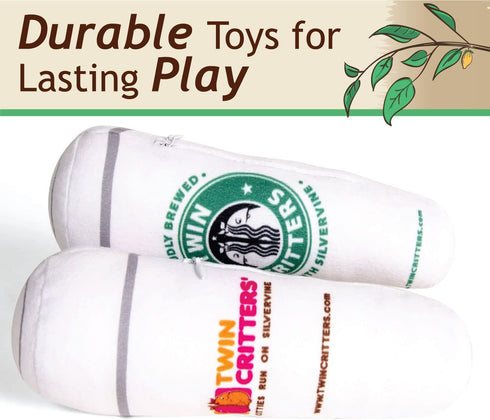KittiBuzz 2-Pack Organic Silvervine Catnip Substitute Toys for Cats & Kittens, 100% All-Natural, 2 Refillable Cup