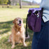 Company of Animals Treat Bag, Purple, Waterproof Pouch with Zipped Pockets & Drawstring, Clips on Belt or Pocket