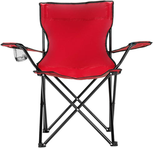YELITE Camping Chair, Folding Portable Lawn Chair with Padded Armrest Cup Holder and Storage Pocket