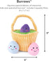 ZippyPaws Burrow Puzzle Plush Dog Toy, Interactive Squeaky Toy for Small to Medium Dogs, Easter Egg Basket