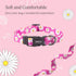 QQPETS Adjustable Soft Dog Collar - Print Flower Pink Multicolor Patterns for XS to Large Pets