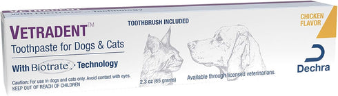 Vetradent 2.3 oz Toothpaste (Double-Headed Toothbrush Included)