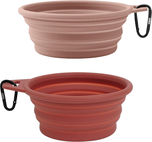 Large Collapsible Dog Bowls, 2 Pack 27oz/800ml Premium Silicone Portable Travel Feeding Bowls