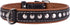 CollarDirect Studded Dog Collar - Leather Pet Collars for Dogs - Soft Padded - Brown Black (Black, Neck fit 23" - 26")