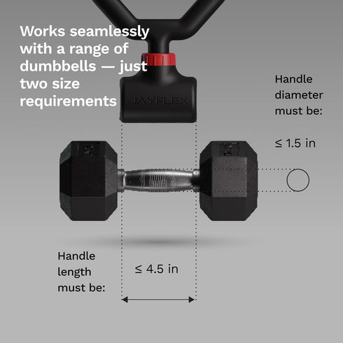Jayflex Hyperbell Dumbbell Converter - Adjustable Barbell Set for Home Fitness, Up to 200 lb Capacity