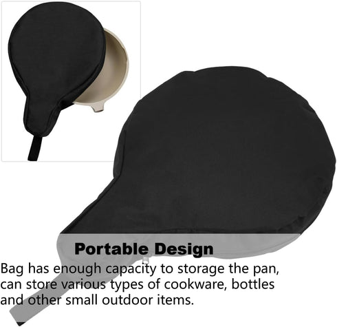 Cast Iron Skillet Bag Camping Cookware Organizer Multi Cooking Utensils Container Iron Pan Storage Bag Outdoor Camping