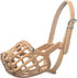 Leather Brothers Italian Basket Dog Muzzle, Adjustable Fit, Comfortable Design, Training, Tan, Size 2