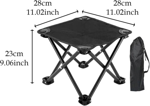 Aymzbd Camping Stool Recliner Foot Rest Fishing Seat Sturdy Compact Outdoor Folding Stool with Carry Bag for Hiking