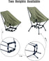 iClimb Two-Heights Light Compact Comfortable Camping Folding Beach Chair with Anti-Sinking Large Feet and Carry Bag