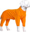 Lovelonglong Four Feet Dog Lightweight Pajamas, Pure Cotton Dog Jumpsuits for Large Medium Small Dogs (Orange XS)
