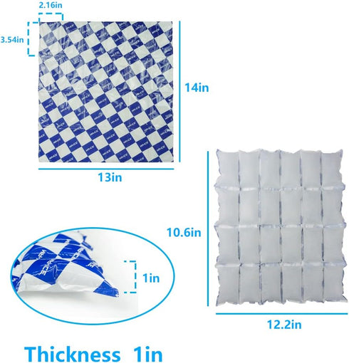Reusable Ice Packs for Shipping and Coolers, Long Lasting Cold Dry Ice Packs for Food and Drink Storage
