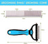 YNR Pet Cat Dog Horses Hair Fur Shedding Trimmer Grooming Dematting Rake Deshedding Comb Brush Tool Kit