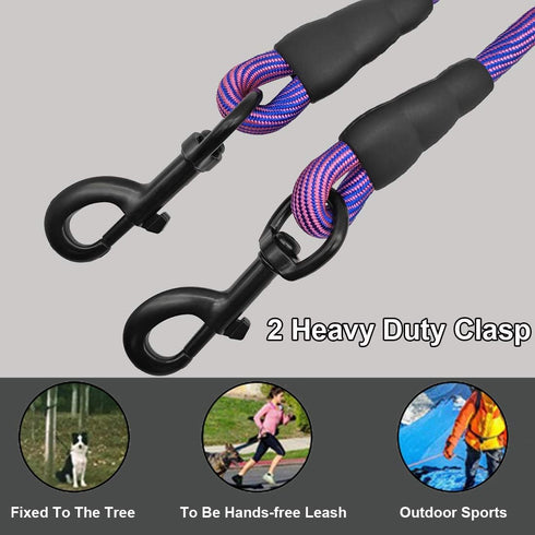 BTINESFUL 8ft/12ft/20ft/30ft/50ft/75ft Dog Tie-Out Long Tether Rope Dog Leash, Outdoor Dog Yard Leash- Large Medium Small Dogs Training, Playing, Camping,Backyard