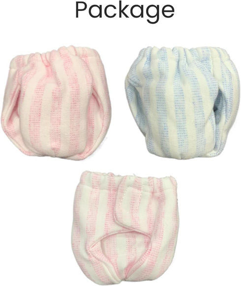 HIHETE 3 6.3" 11" Squirrel Diapers, PCS Washable Strechable Small Pet Cloth Diapers, Highly Absorbent and Leak-Proof