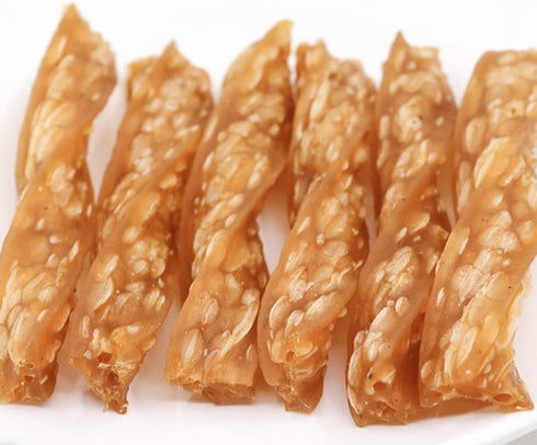 Chicken Dog Chew Twist Sticks, Puffed Human Grade Treat Sticks, Rawhide Alternative, Easy to Digest, 20pcs/Pack