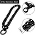 15mm Black Dog Chain Collar - Strong Stainless Steel Cuban Link Walking Collar for Small Medium Dogs (26 Inches)